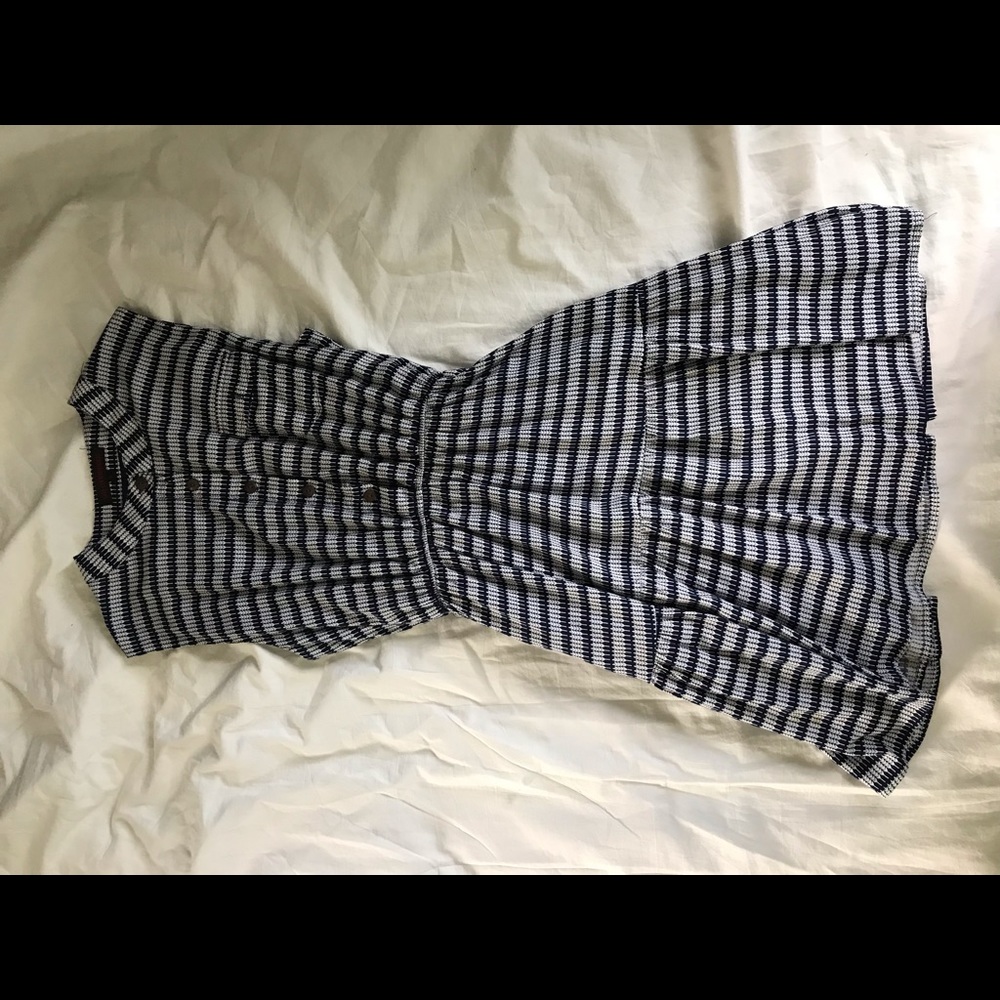 Blue and white dress